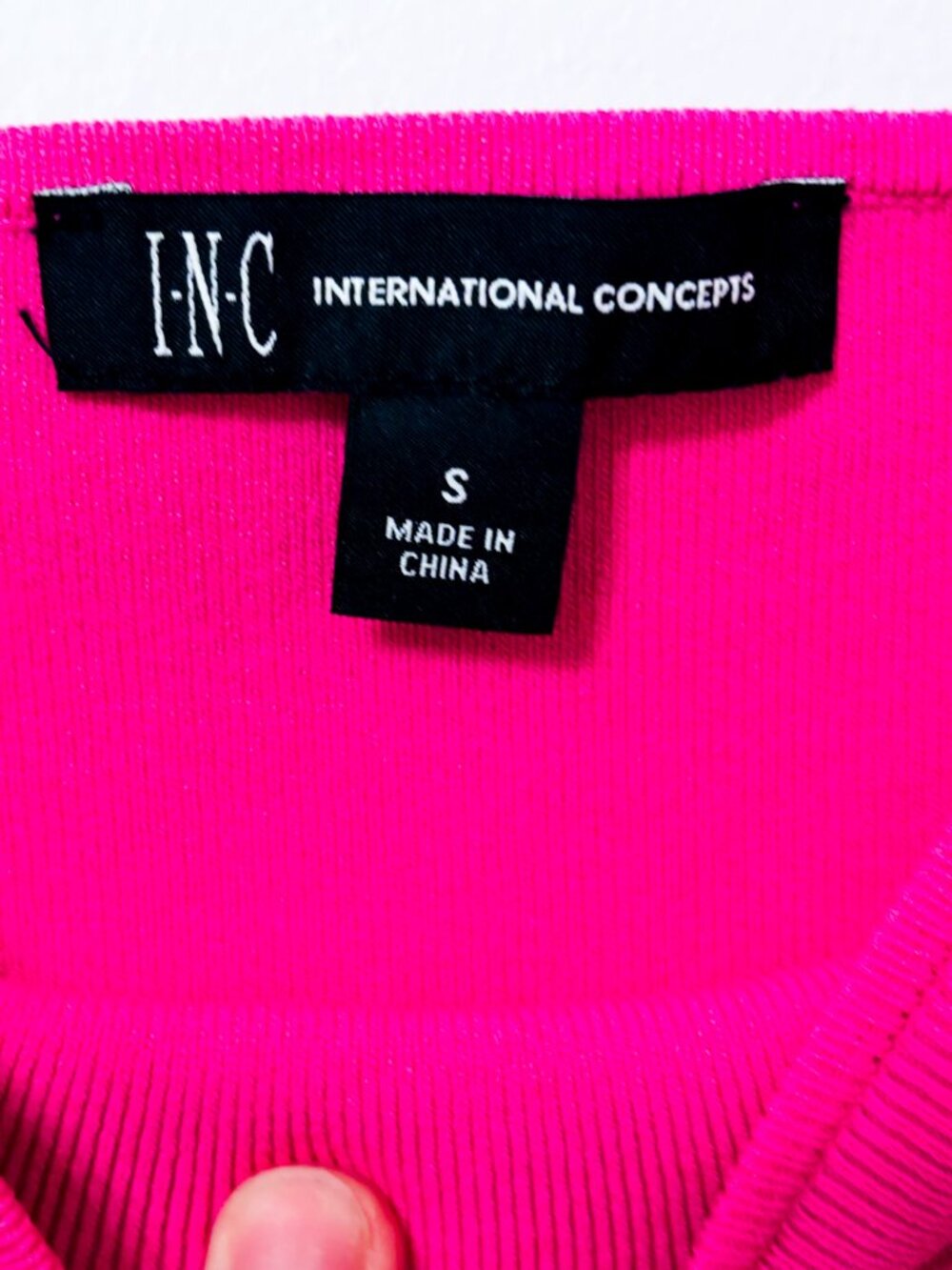 I.N.C. INTERNATIONAL CONCEPTS Pink Ribbed Ruffle Sleeve Knit Top Small - Picture 7 of 8